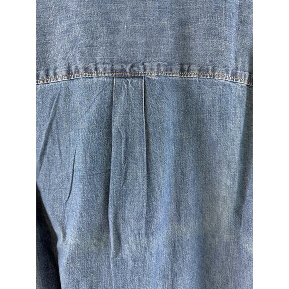 Levi's Women's Odessa Long Sleeve Relaxed Fit Button Up Blue Shirt Size XL - Picture 6 of 14